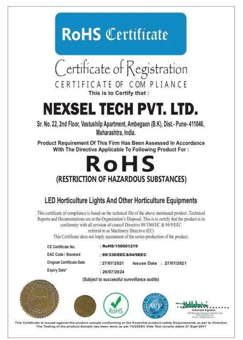 RoHS Certificate